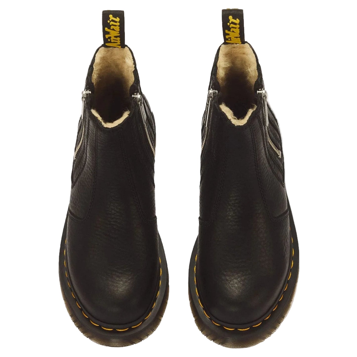Alyson w/ Zips Chelsea Boot Black Grizzly