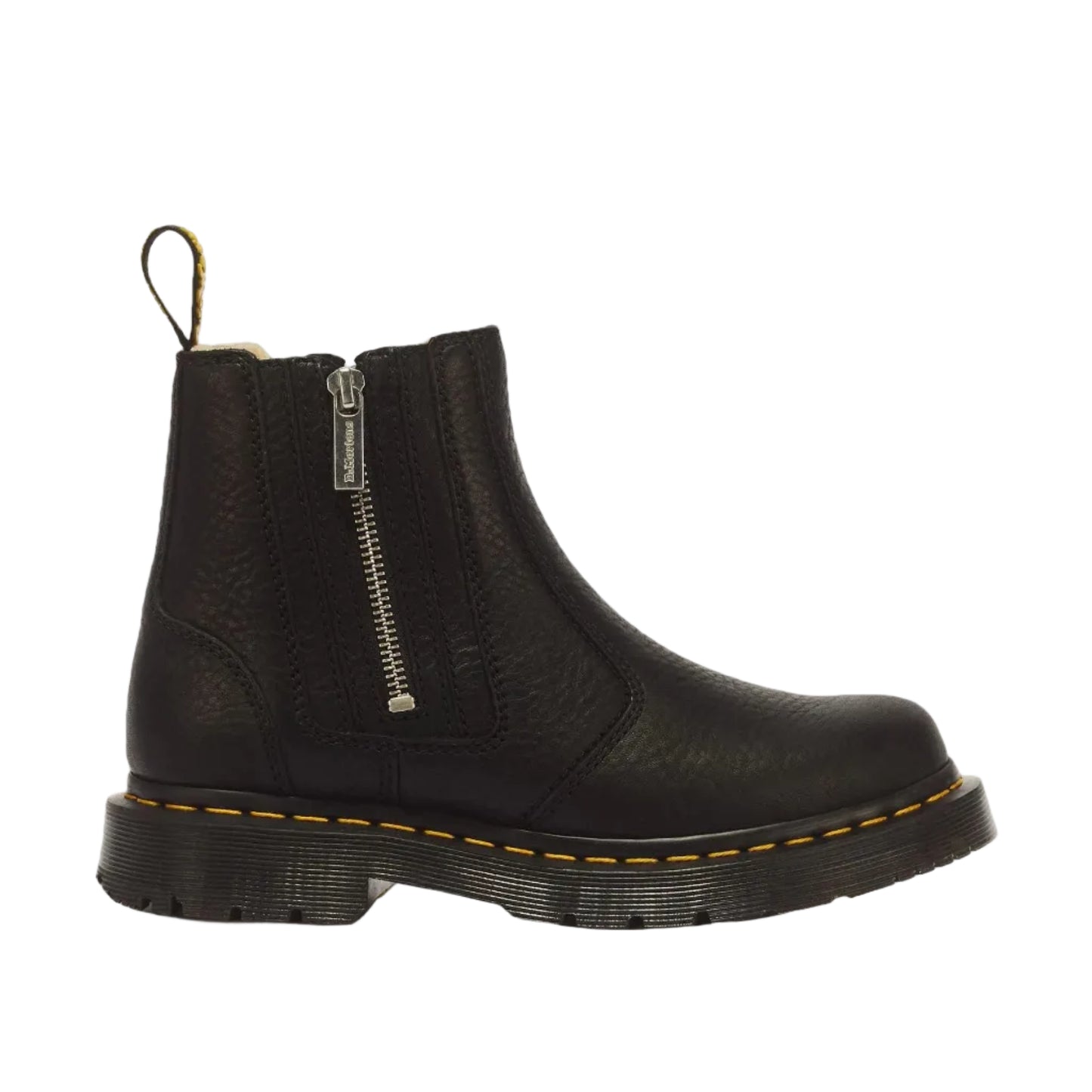 Alyson w/ Zips Chelsea Boot Black Grizzly
