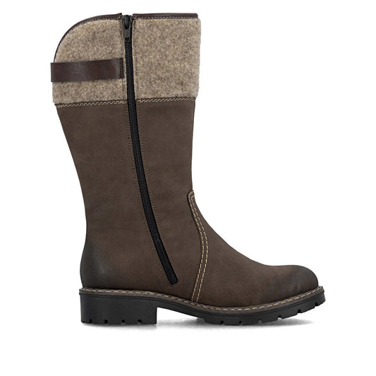 Y9190-25 Brown Cuff Side Zip RTex