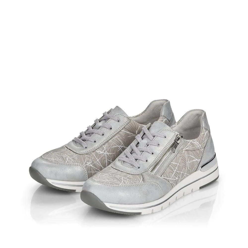 R6700-40 Lace-Up Side Zip Grey Combi