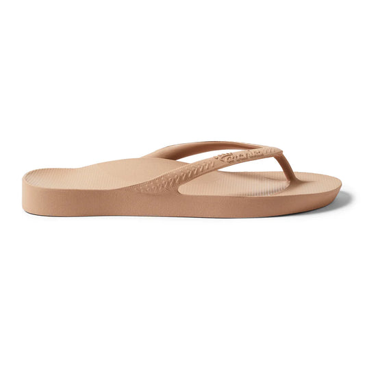 Archies Arch Support Flip Flops Tan