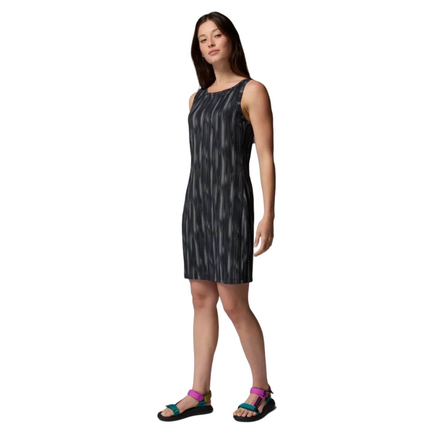 Women's Chill River Printed Dress (Black/Shimmer)