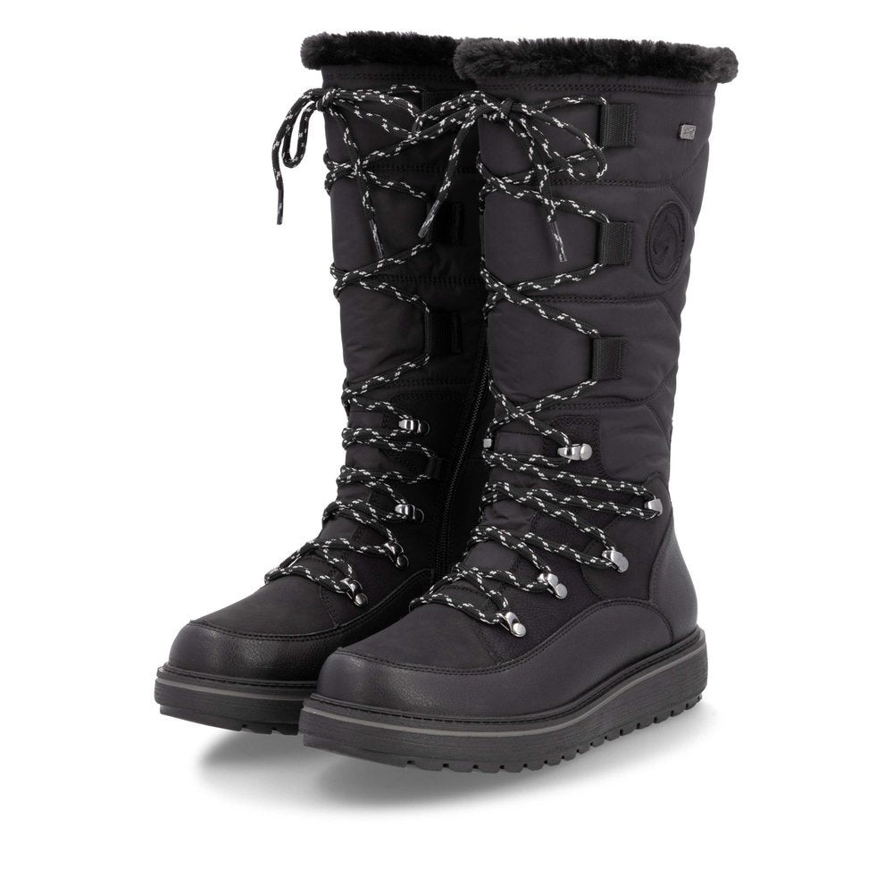 D0U77-00 Black Lace/Zip Lined RTex