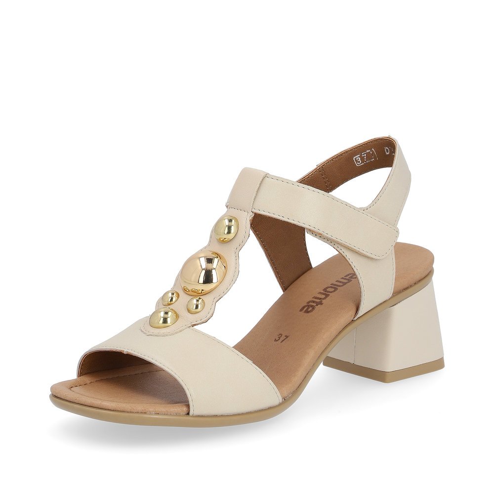 D1K52-80 Two Strap Heel Beige