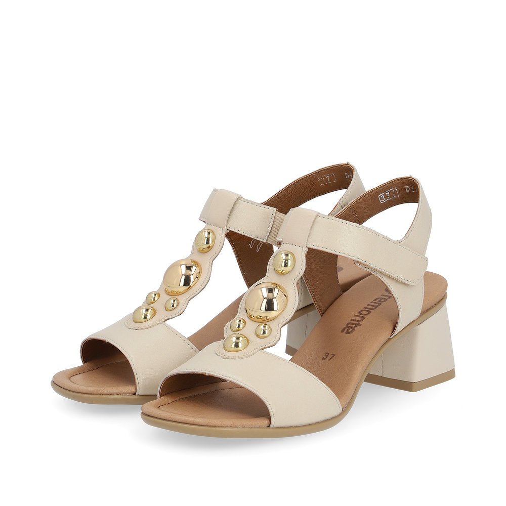 D1K52-80 Two Strap Heel Beige