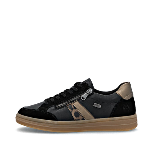D2C04-03 Black/Brown Multi Lace/Side Zip RTex