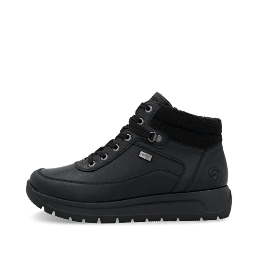 D2V71-00 Black Ankle Lace/Zip RTex