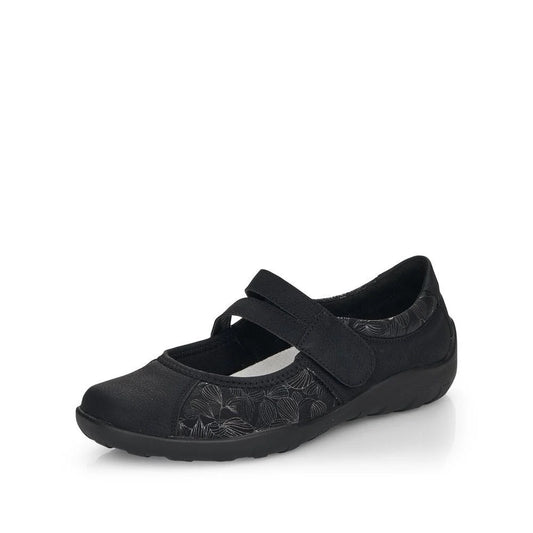 R3510-03 Black Velcro Mary Jane