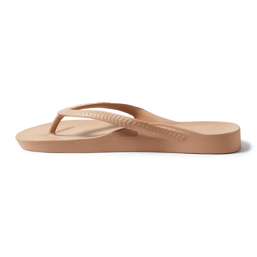 Archies Arch Support Flip Flops Tan