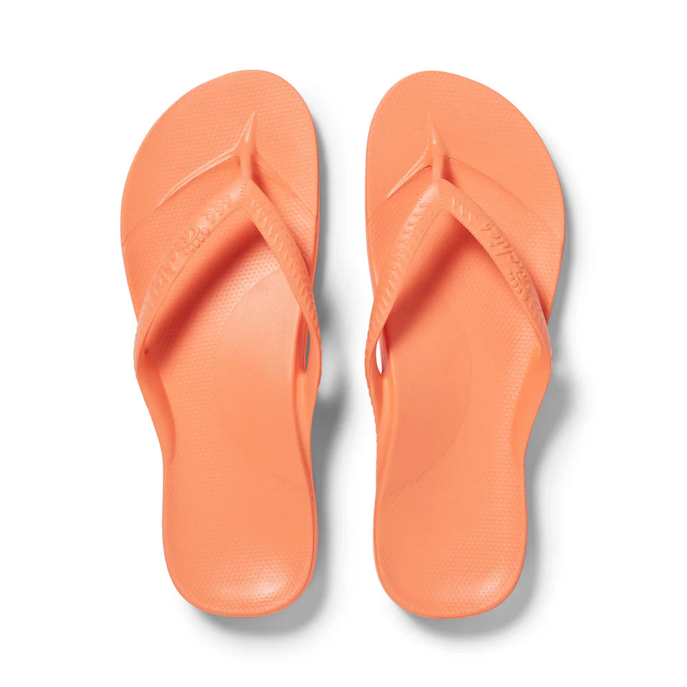Archies Arch Support Flip Flops Peach
