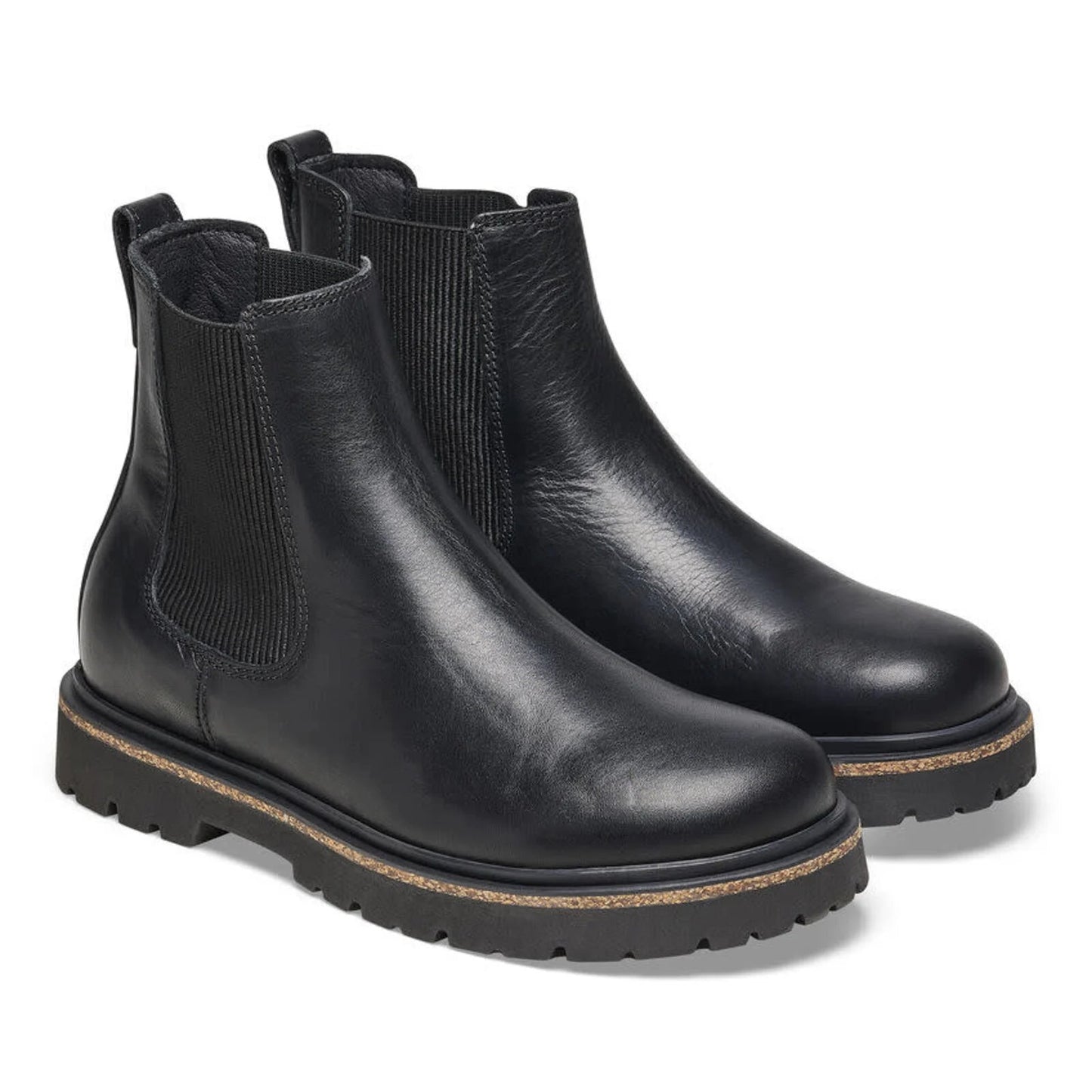 Women's Birkenstock Highwood Slip-On Leather Boots Black