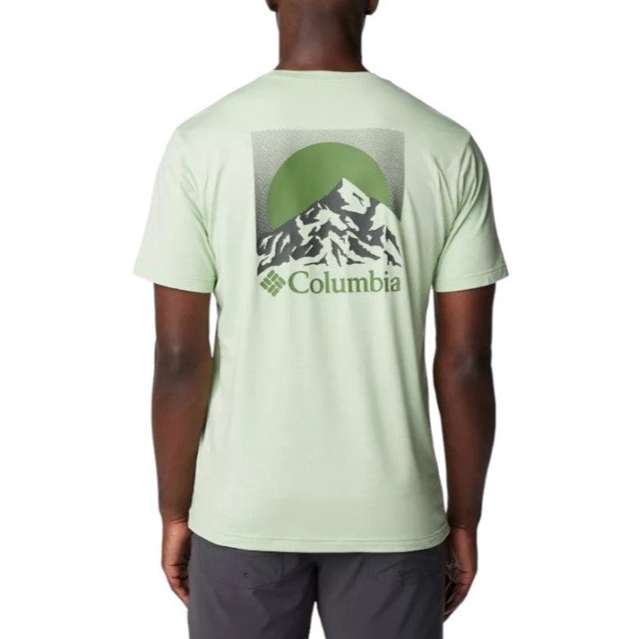 Men's Kwick Hike Back Graphic SS Tee Sage Leaf/Moonscape