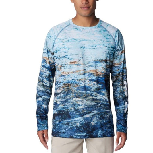 Men's Super Terminal Tackle LS Shirt Carbon/Deepsea Fade