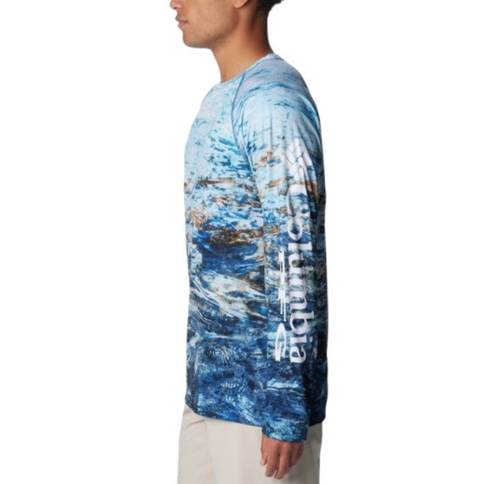 Men's Super Terminal Tackle LS Shirt Carbon/Deepsea Fade
