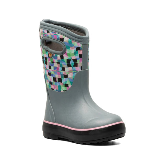 Classic II Checkered Geo Misty Gray (Size 8c-5Y)