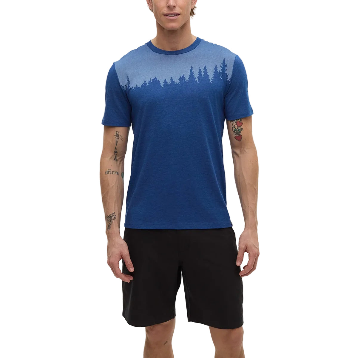 Men's Juniper T-Shirt (Nightfall Heather/White)