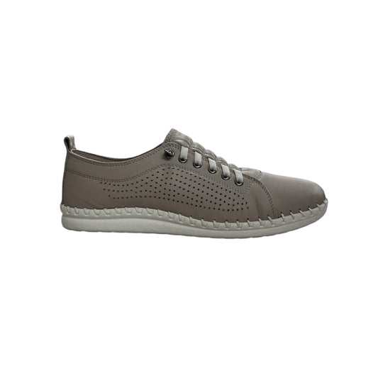 Leora-01 Silver Grey Leather