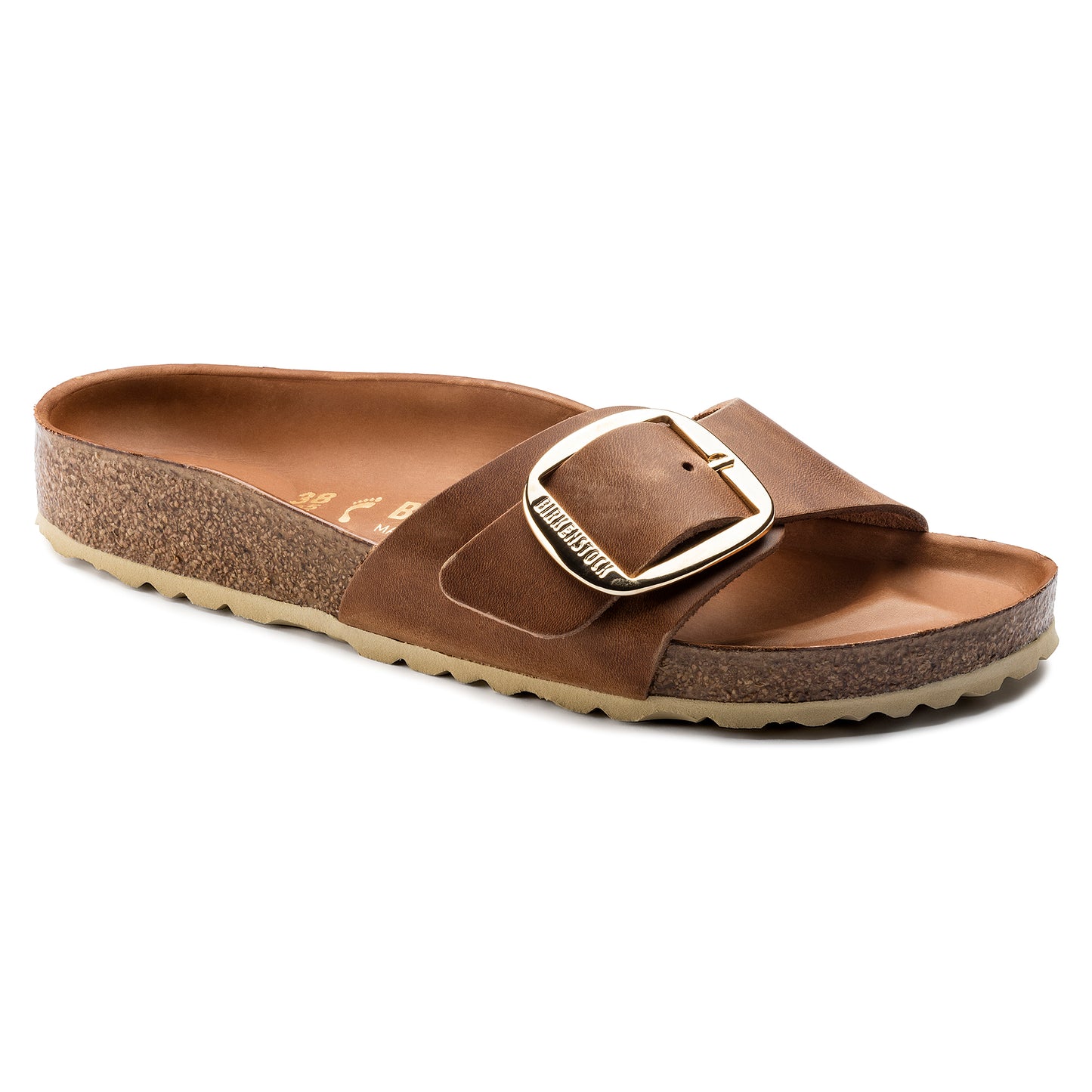 Madrid Big Buckle Cognac Narrow