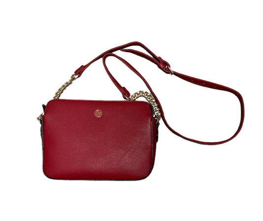 Red Small Shoulder Bag Metal Chain