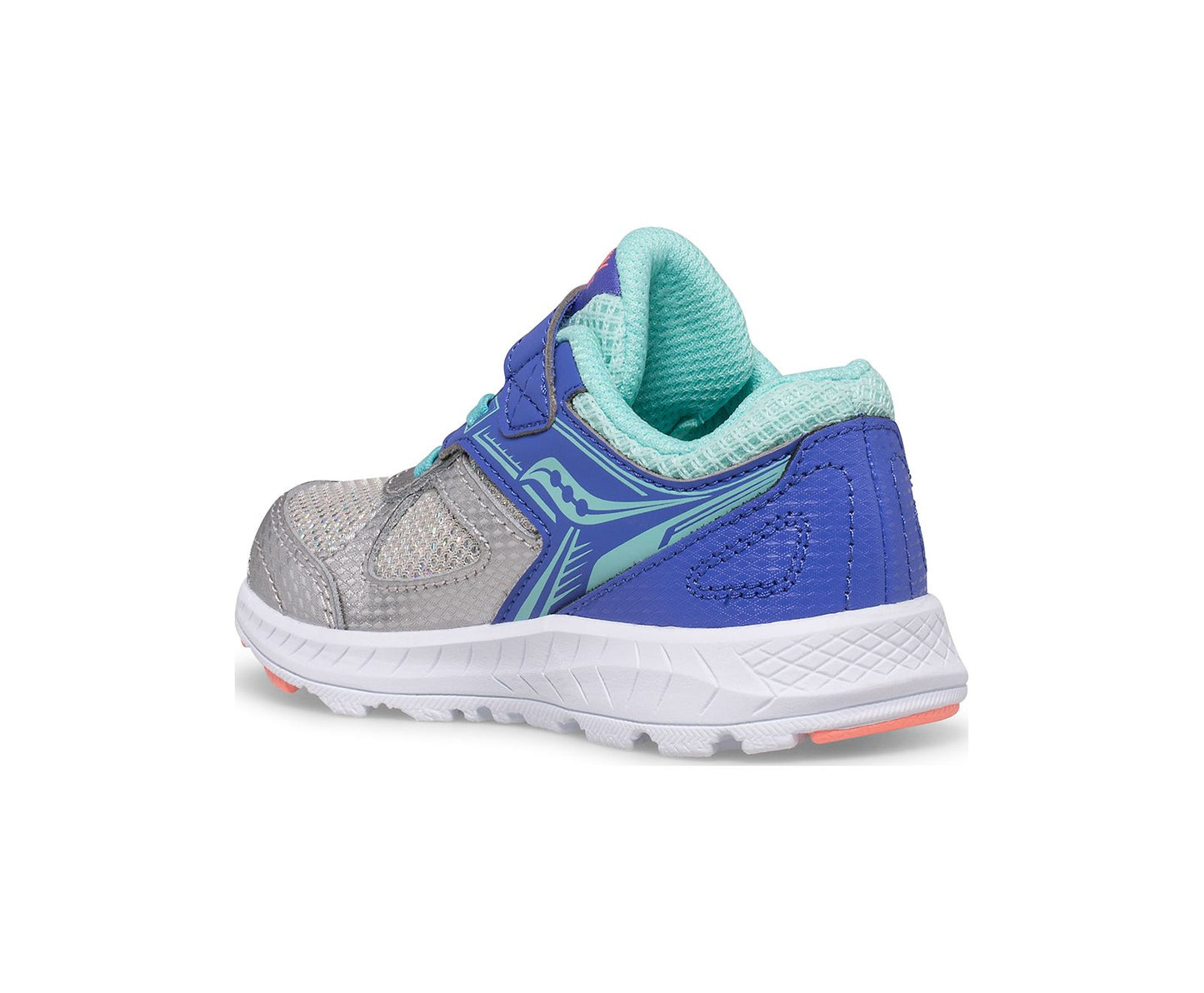 Cohesion 14 A/C Jr. Sneaker Silver/Periwinkle/Turquoise (4c-10c)