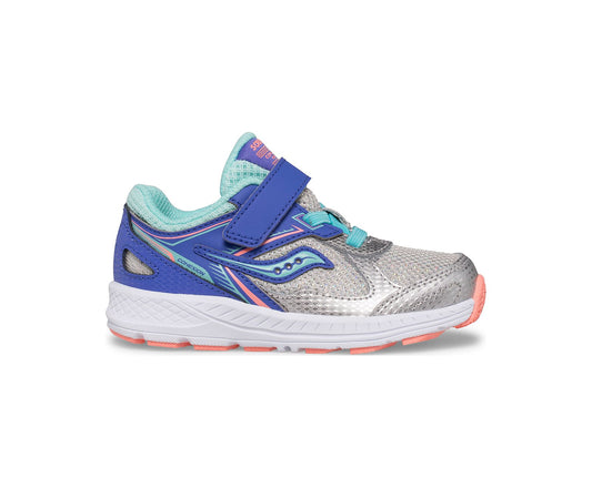 Cohesion 14 A/C Jr. Sneaker Silver/Periwinkle/Turquoise (4c-10c)