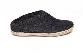 Open Heel/Slip on Charcoal (Leather)