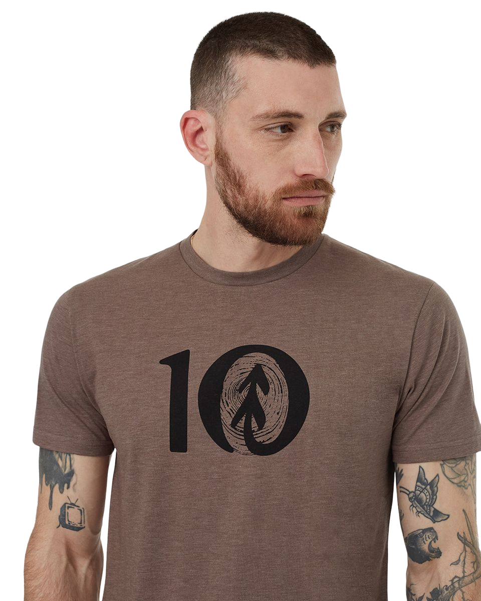 Woodgrain Ten T-Shirt (Falcon Heather/Meteorite Black)
