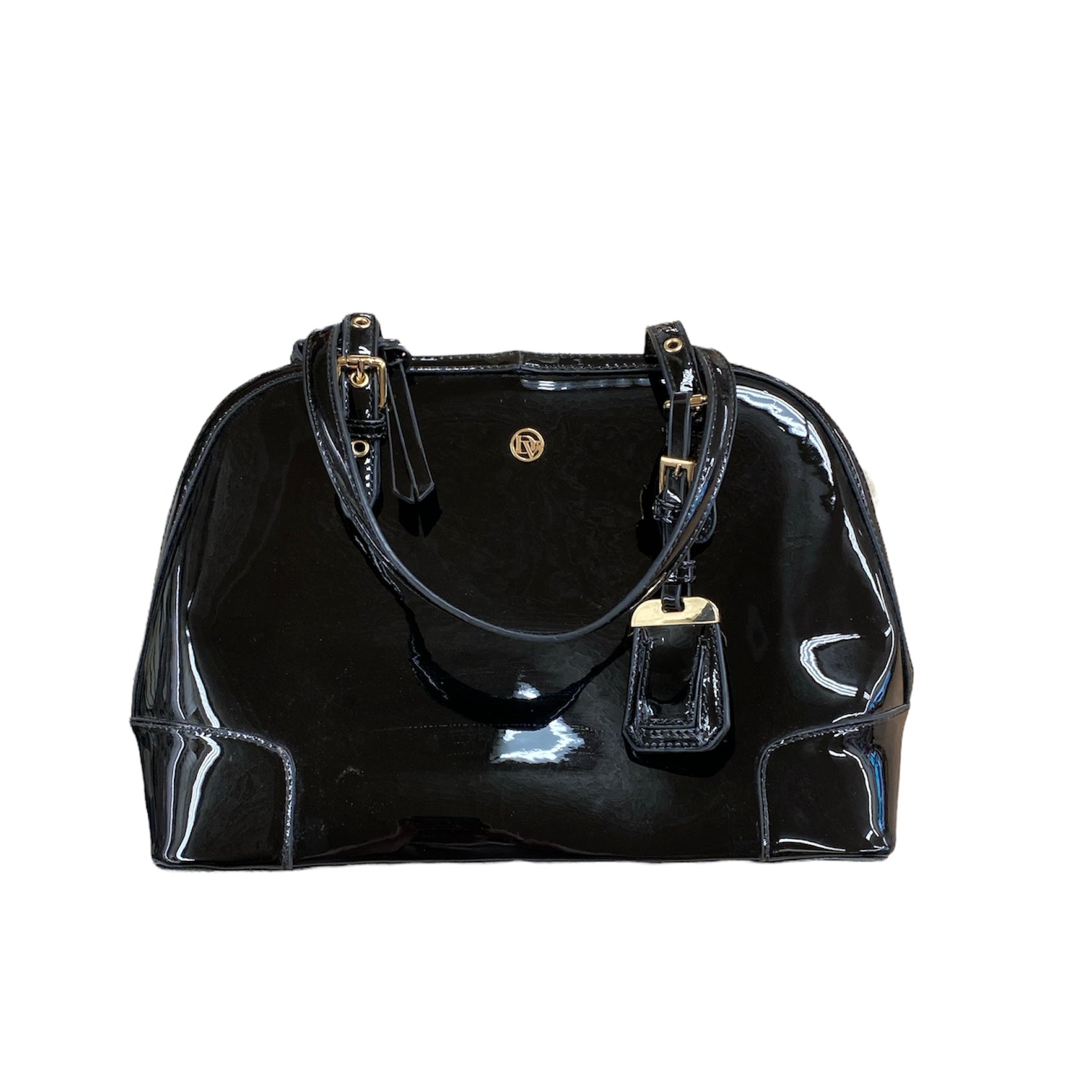 Black patent clearance purse