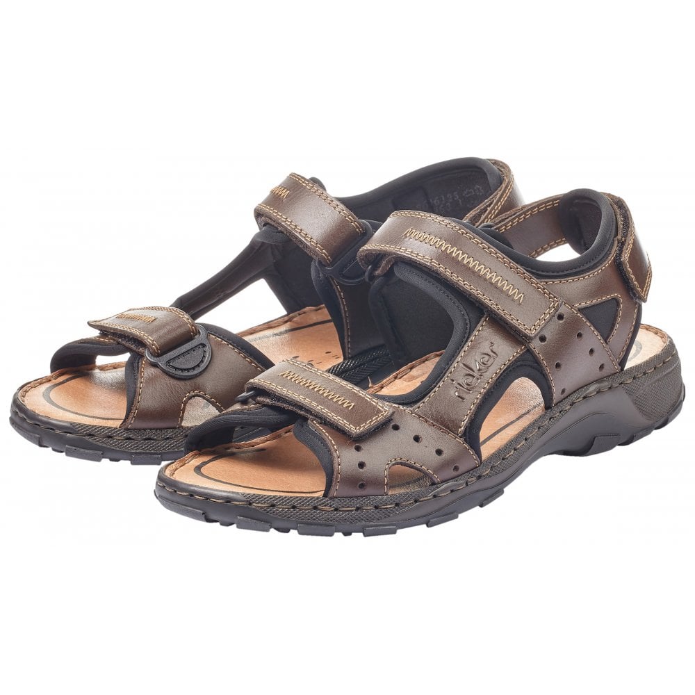 26061-25 Brown Two-Strap Sandal