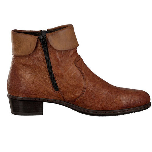 Y07A8-22 Ankle Side Zip Cuff Chestnut