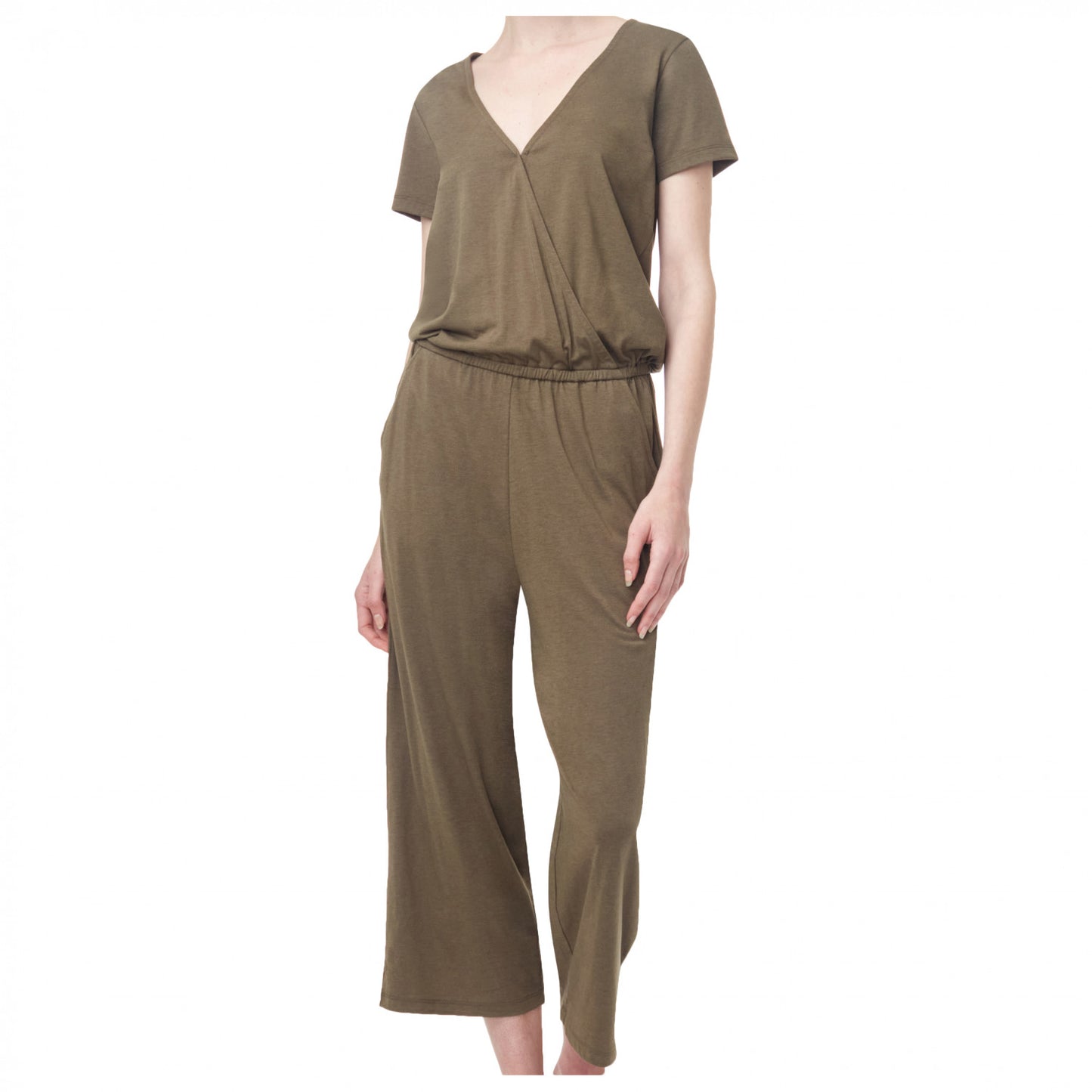 Blakely S/S Knit Jumpsuit Olive Green