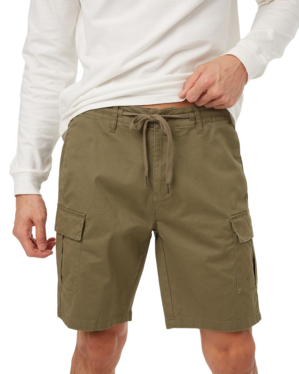 Twill Cargo Short (Olive Night Green)